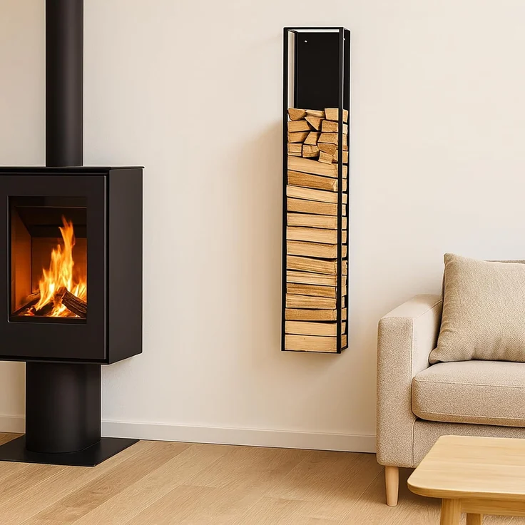 Relaxdays Kaminholzregal Wandmontage – Bild 2