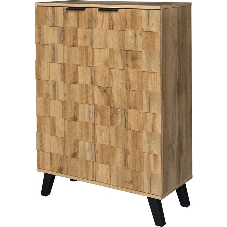 Flurschrank 80,5x35x109,5 cm - Eleganter Schuhschrank mit verstellbaren Böden – Bild 8