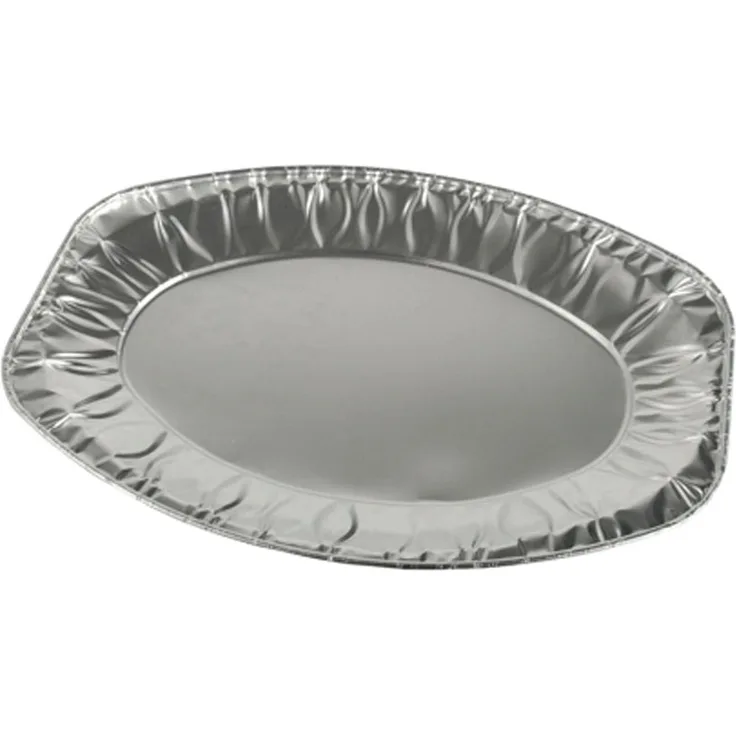 100 Servierplatten, Alu oval 35x24,5 cm
