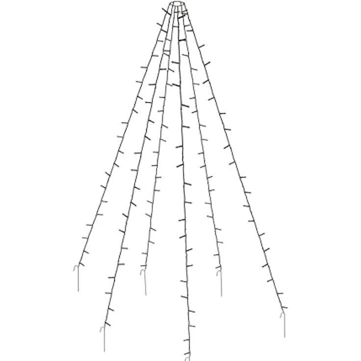 Spetebo LED-Lichternetz LED Fahnenmast Lichterkette 192 LED, 192-flammig, Weihnachtsbaum und Fahnenmast Beleuchtung – Bild 2