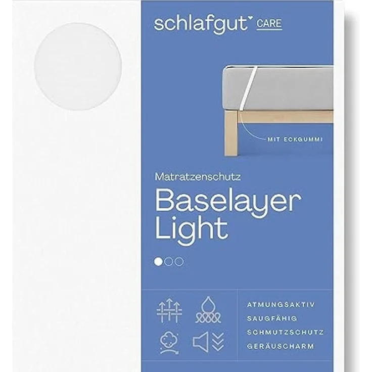 Matratzenauflage Baselayer Matratzenschutz Light Schlafgut, mit Eckgummis – Bild 1