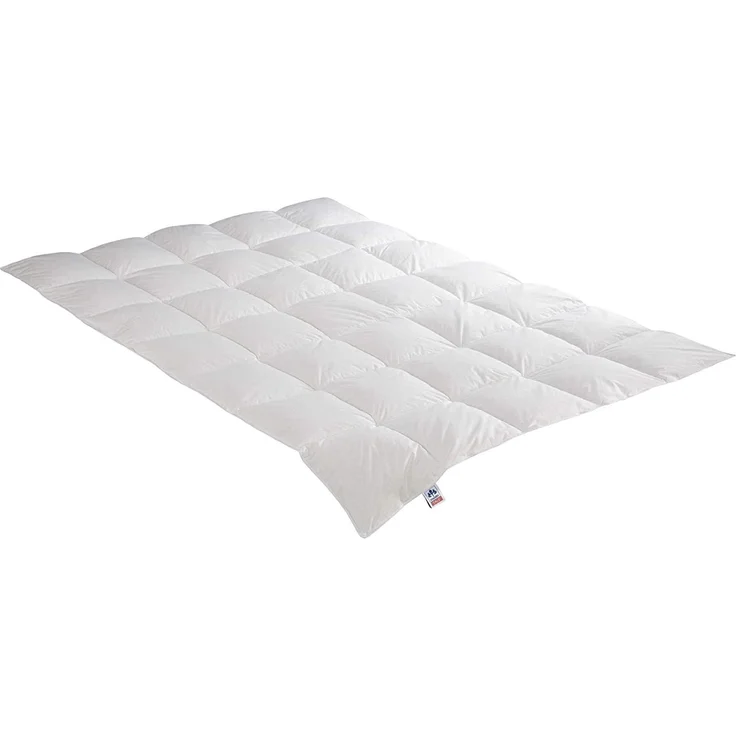 Irisette Daunendecke Edda extra warme Winterdecke, aus 100% Baumwolle 90% Daunen, 10% Federn mit Aufbewahrungstasche, 135x200 cm, weiß – Bild 1