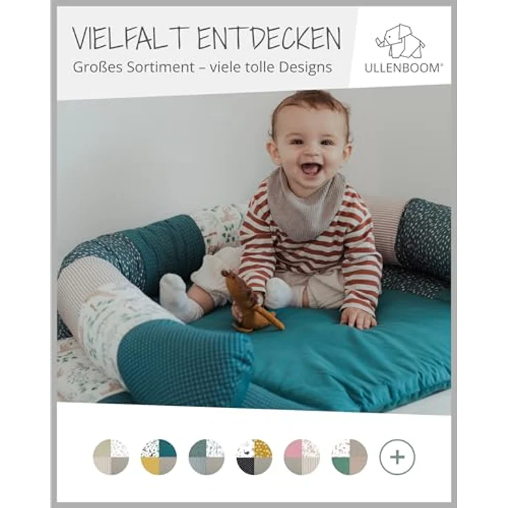 ULLENBOOM personalisierbare Krabbeldecke für Baby 120x120 cm - Dick & weich | Perfekt als Geschenk, Außenmaterial: 100% Baumwolle, OEKO-TEX zertifiziert, Made in EU, Schadstoffgeprüft, waschbar – Bild 7