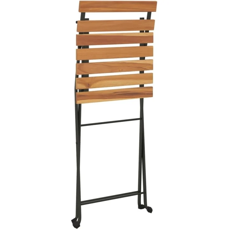 vidaXL 5-tlg. Bistro-Set Klappbar Massivholz Akazie und Stahl 3152098 – Bild 8
