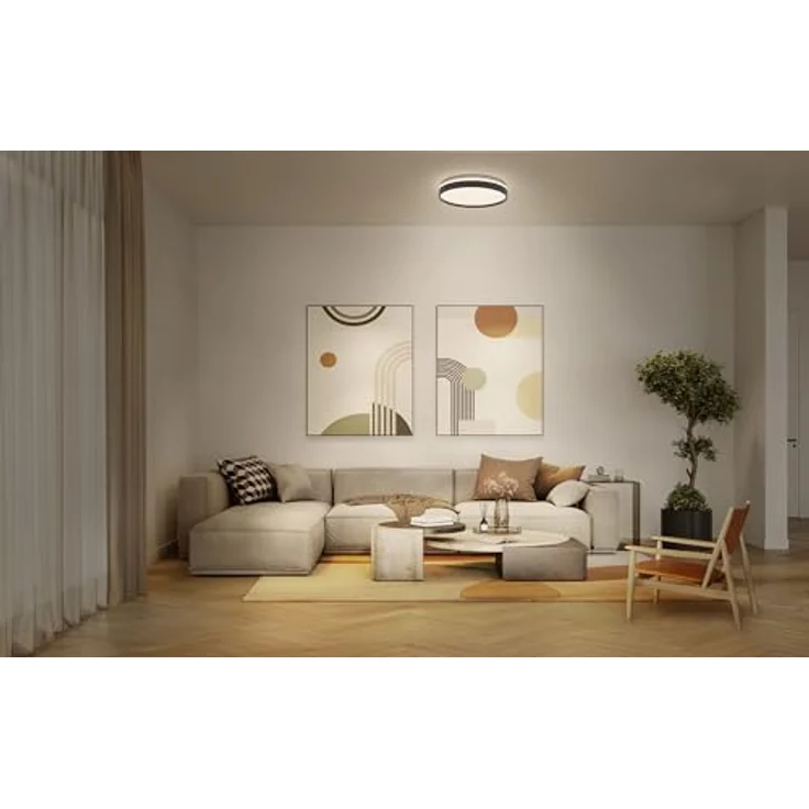 Osram Orbis Gisela LED Deckenleuchte 385mm, 24W, 3000K Warmweiß, Schwarz, Metall mit Kunststoff-Ring, IP20 – Bild 5