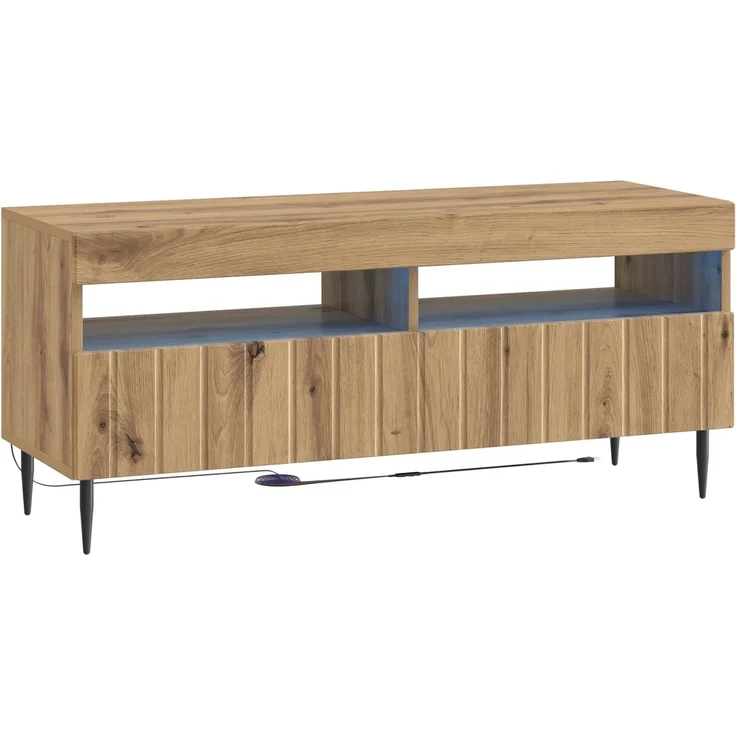 vidaXL 3-teiliges LED TV Regal ZWOLLE Artisan-Eiche Holzwerkstoff 3416527 – Bild 5