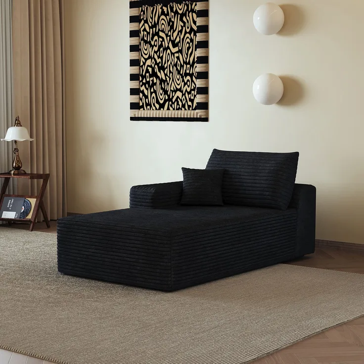 ZUBALIYA SchlafSofa mit Cordbezug, modular aufgebaut, ohne aufwendige Montage, für Wohnzimmer und Apartments