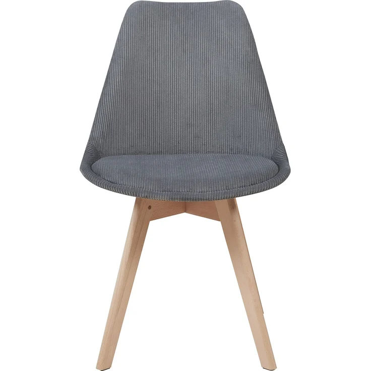 Esszimmerstuhl Fläten 4er Set Cord Grau [en. casa] – Bild 6