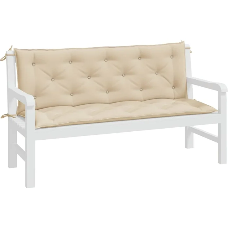 vidaXL Gartenbank-Auflagen 2 Stk. Beige 150x50x7 cm Oxford-Gewebe 361700 – Bild 3