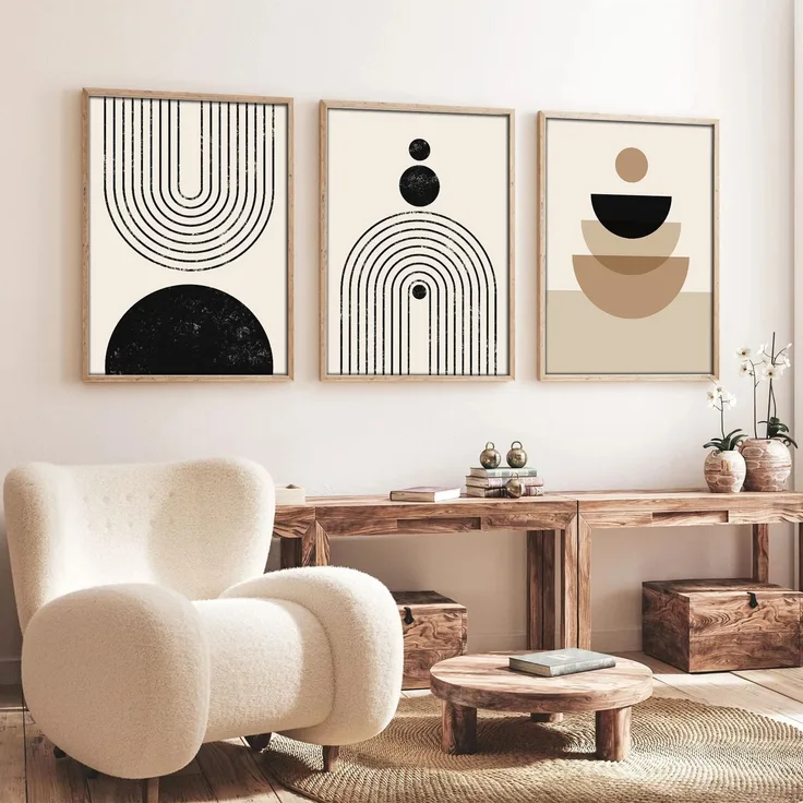 Wallity Leinwandbild Painting: 100% MDF (Thickness: 3 mm), 50x70 cm (3 Pieces) E4048, (3 St)