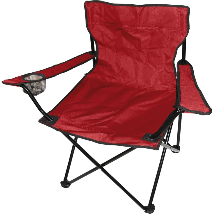 2er Anglersessel Campingstuhl Outdoorstuhl Getränkehalter Tasche Rot – Bild 3