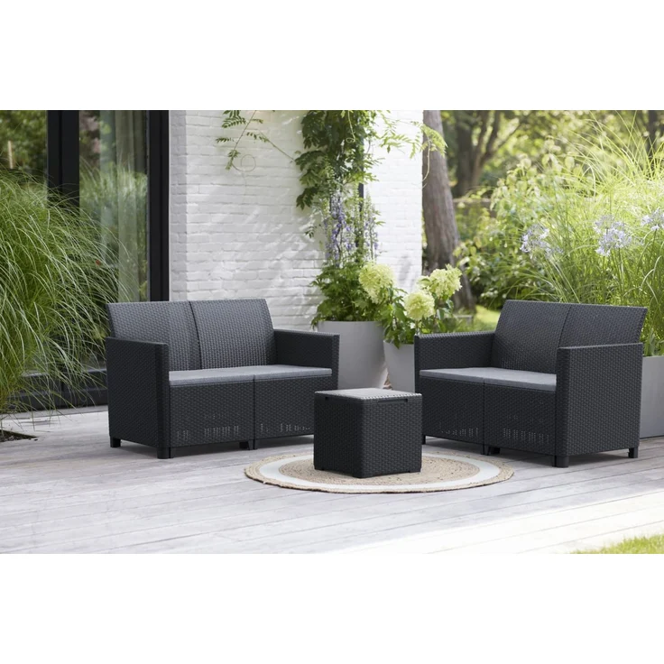 Keter Gartenmöbel-Set Marie Kunststoff in Rattan-Optik – Bild 2