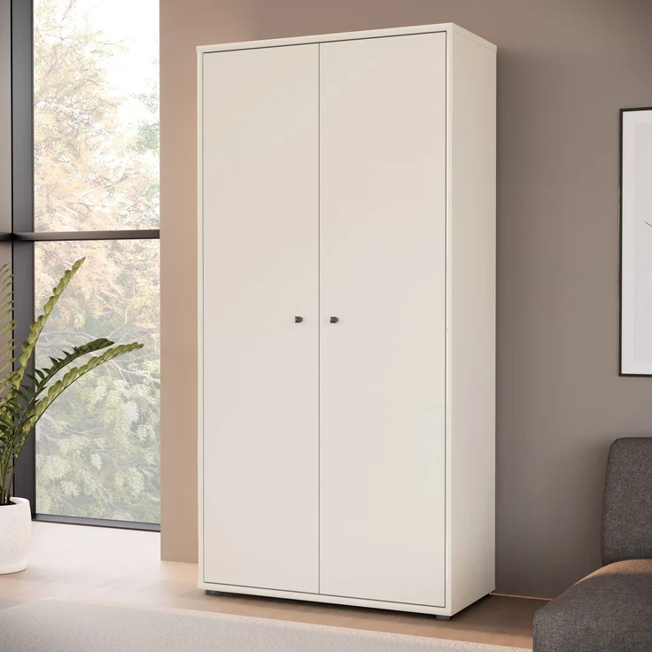 Stauraumschrank >TEMPRA2< in Sand - 73,7x149,5x34,8cm (BxHxT) – Bild 2