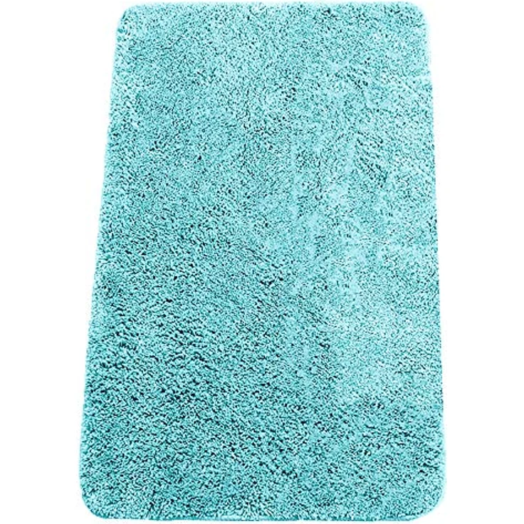 Brandsseller Badematte 70x120 cm Badteppich Badvorleger Badezimmerteppich Duschvorleger Türkis – Bild 2