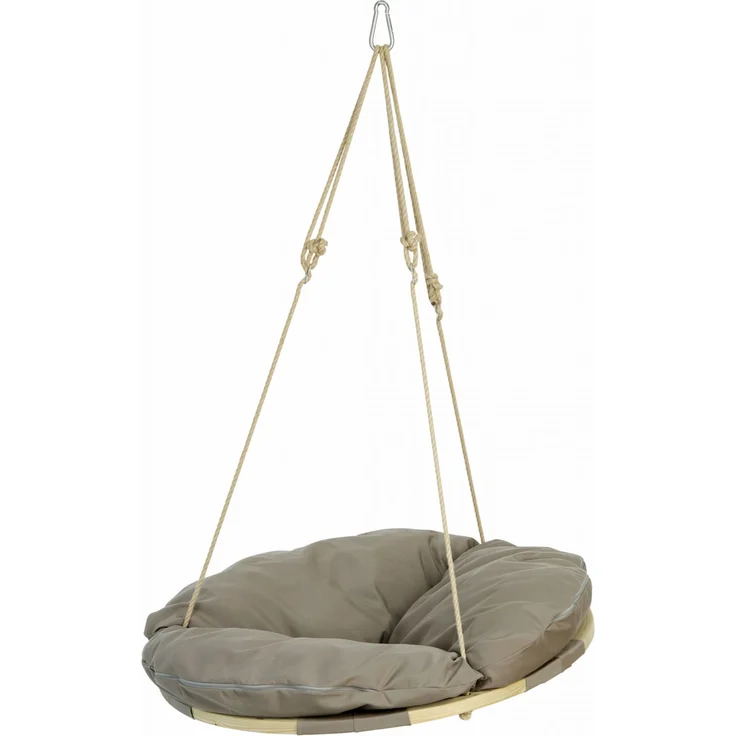 AMAZONAS Hängesessel Swing Nest Taupe mit weich gepolsterter Liegefläche und abnehmbarem Kissen – Bild 1