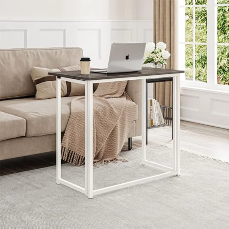 Dripex Faltbar Tisch Schreibtisch Computertisch für Homeoffice Arbeitszimmer Klappbar PC Tisch (Dunkel Oak, Keine Montage) – Bild 10