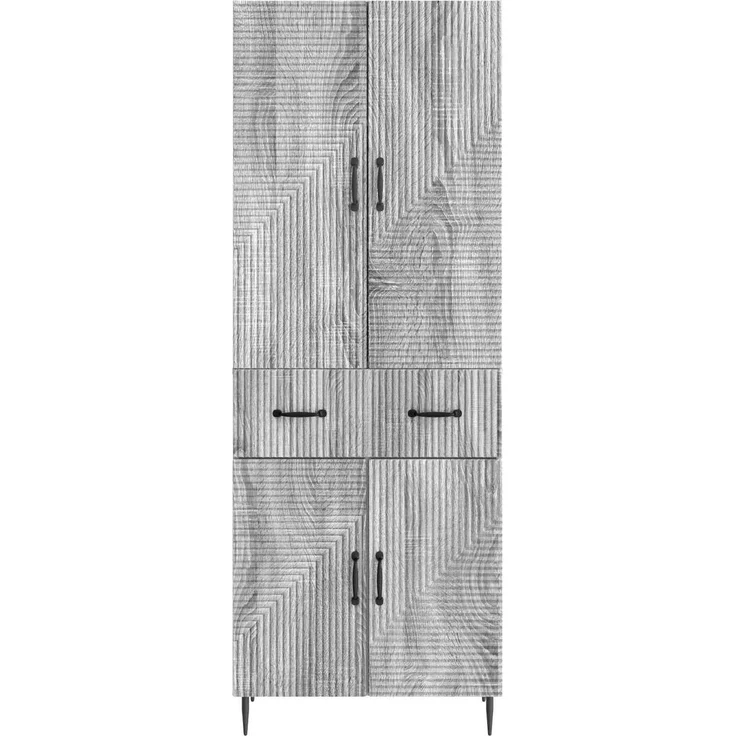 vidaXL Schrankset 2 pcs Grau Sonoma 66 x 34,5 x 89,5 cm Holzwerkstoff 3416670 – Bild 4