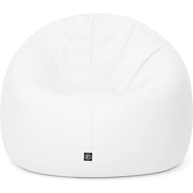 PATCH HOME 2-in-1 Sitzsack Sessel - Gaming Bean Bag mit Reißverschluss - Bereits befüllt, Ergonomisch & Robust für Kinder & Erwachsene - Indoor & Outdoor, Wetterfest (Weiß, 155cm) – Bild 7
