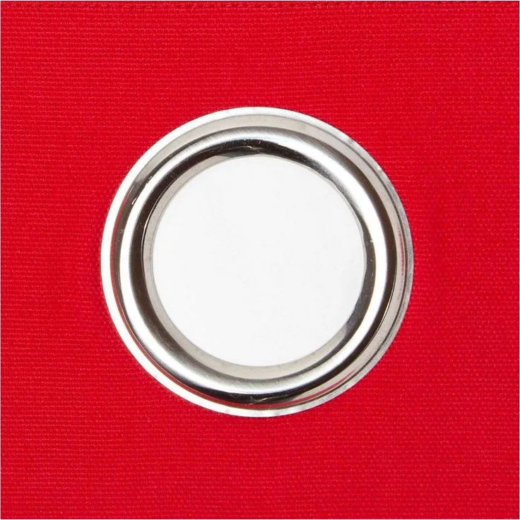Homescapes Gardine Gardinen mit Ösen breite Streifen rot 100% Baumwolle, 137 x 117 cm – Bild 3