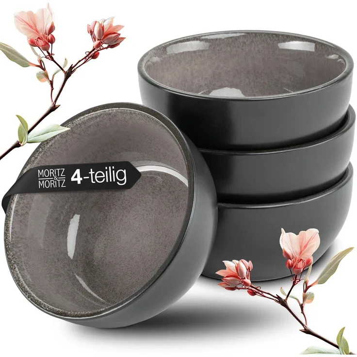 Moritz & Moritz VIDA 4tlg Miso Schalen Anthrazit
