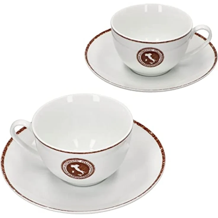 Ritzenhoff & Breker Becher 4tlg Set Authentic Italian Cappuccinotasse + Untertasse Cappuccino, Porzellan – Bild 2
