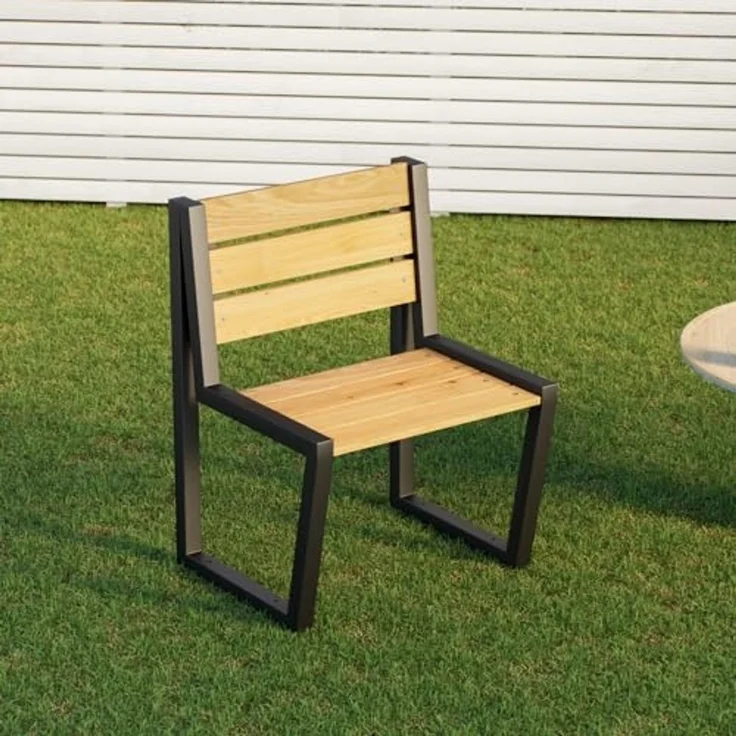 QLS Gartenbank Bankbeine HELSINKI (Set 2 Stück, pulverbeschichtet), Bankgestell Bankfüße Beine aus Stahl schwarz – Bild 2