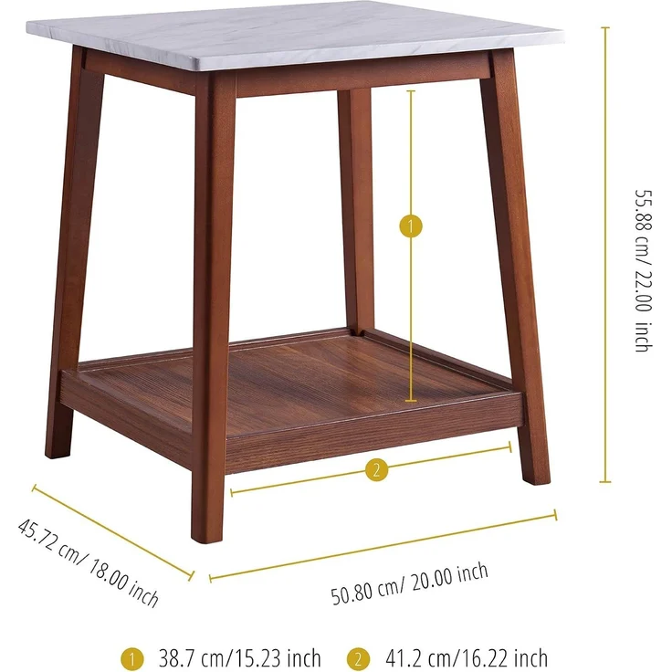Furniture Viereck Beistelltisch Sofatisch Wohnzimmertisch Kingston Versanora VNF-00077 – Bild 3