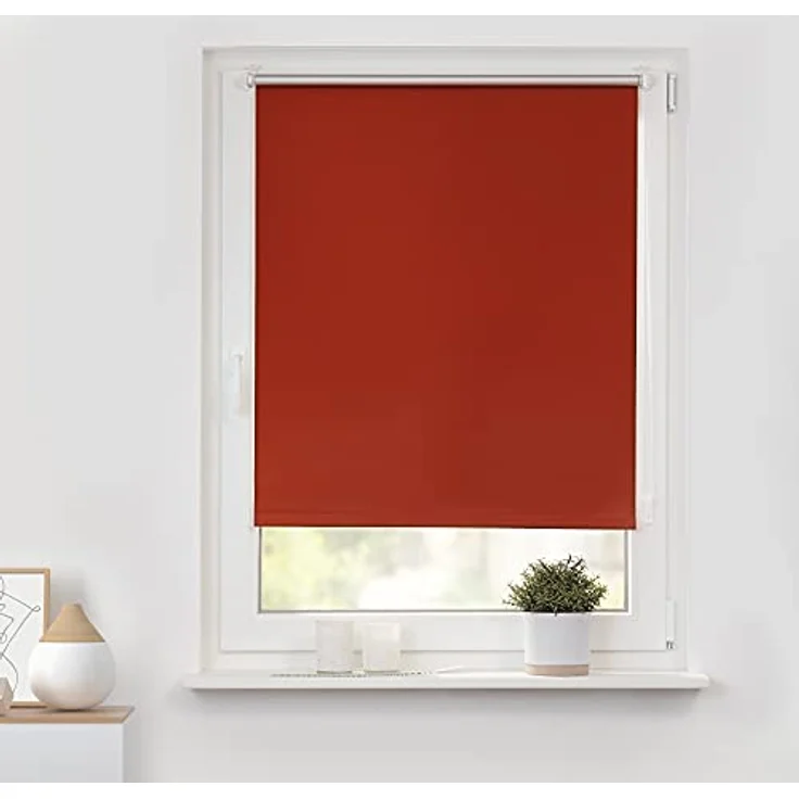 Lichtblick Sonnenschutzsysteme GmbH Thermo-Rollo Vancouver 80 cm x 220 cm (BxL) Terracotta Verdunkelnd & Thermofunktion; Klemm- und schraubbar; Energiesparend – Bild 3