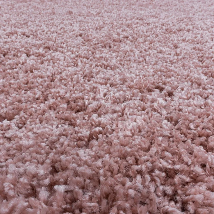 Carpetsale24 Shaggy Hochflor Teppich Wohnzimmer 200x300 (200x290 cm) Rosa - Modern Flauschiger Teppich Extra Weich, Pflegeleicht und Einfarbig - Teppich für Schlafzimmer, Esszimmer und Küche – Bild 5