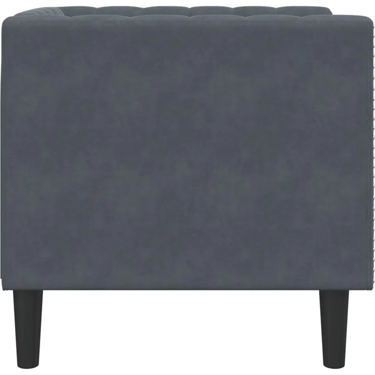 vidaXL Chesterfield-Sessel Dunkelgrau Samt 372674 – Bild 4