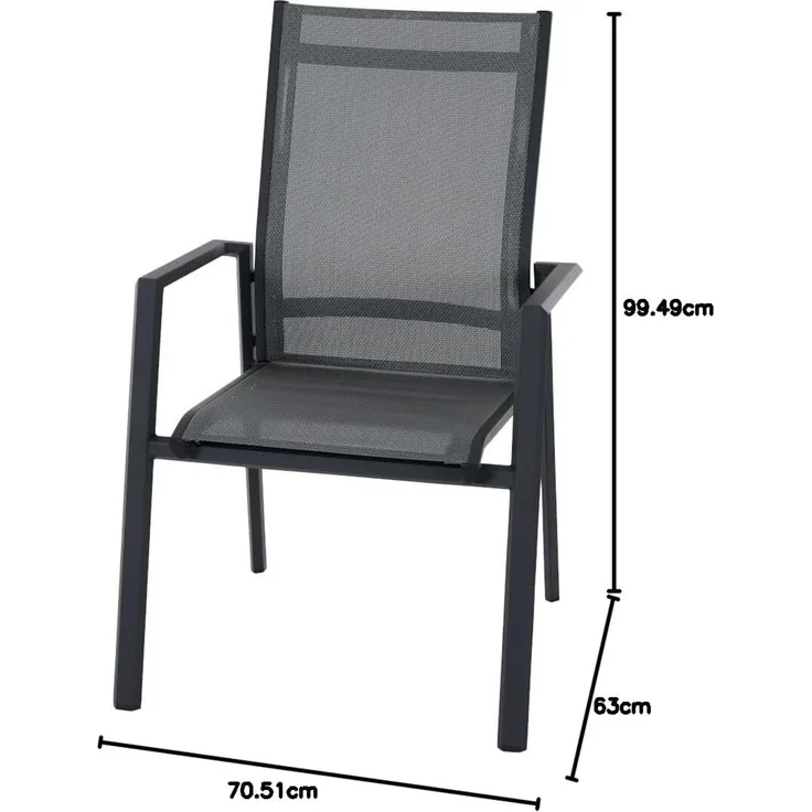 Tauro St. Sessel, m-anth Alu,Textilbez. royal-grey – Bild 2