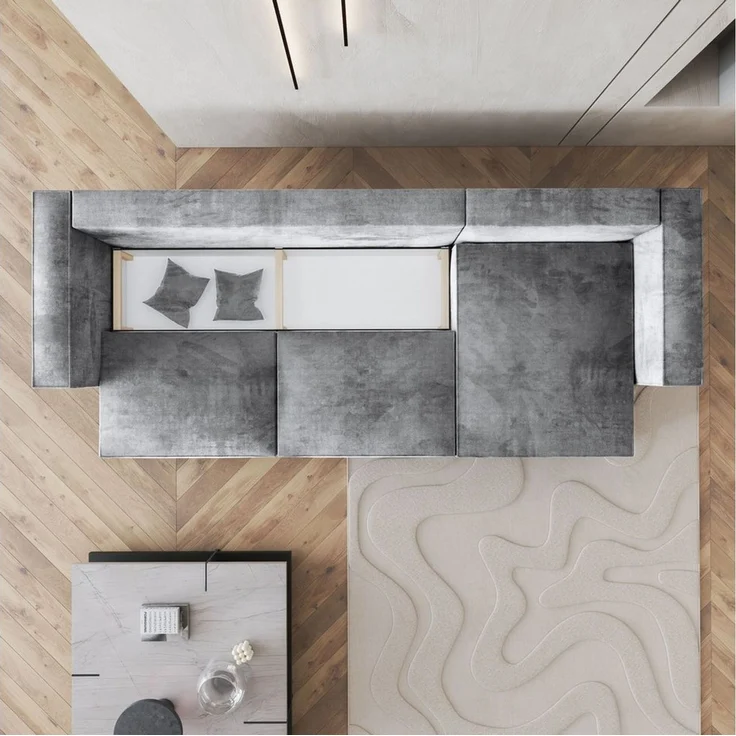 Masseno Ecksofa TOLMO mit Schlaffunktion L-Form, Sofa mit Bettkasten – Bild 3