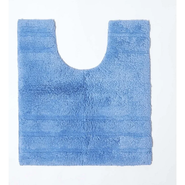 Homescapes Badematte WC Vorleger Spa Supreme Blau, Höhe 30 mm, WC Vorleger (50x55 cm) – Bild 5