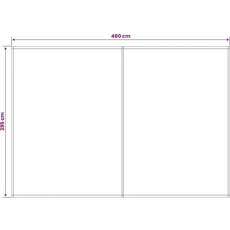 vidaXL Markisenersatzstoff Bordeauxrot 500x300 cm Polyester 3444257 – Bild 4