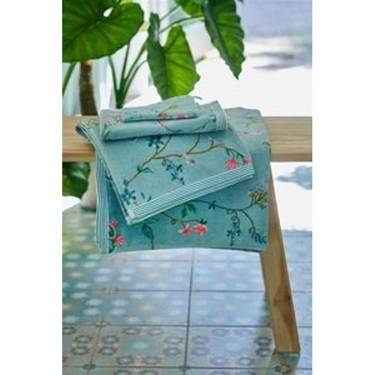 PiP Studio Handtuch Les Fleurs Blue 16X22 Set A 3 Blau 100% Cotton, terry velour, 500, Baumwolle (1-St), Handtuch Frottetuch – Bild 5