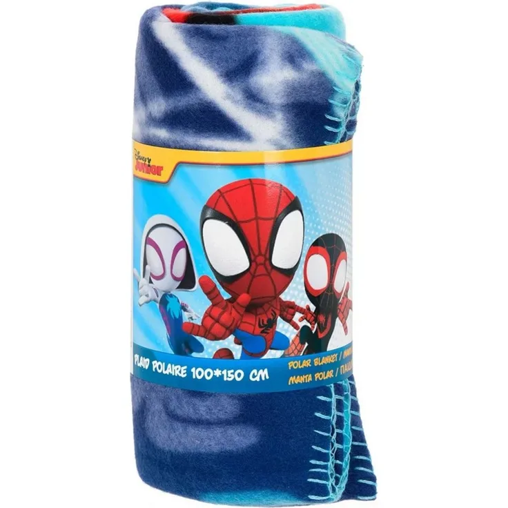 Wohndecke Spiderman Fleecedecke 100x150cm – Spidey Kuscheldecke, Spiderman, Geschenkidee für Mädchen und Jungen