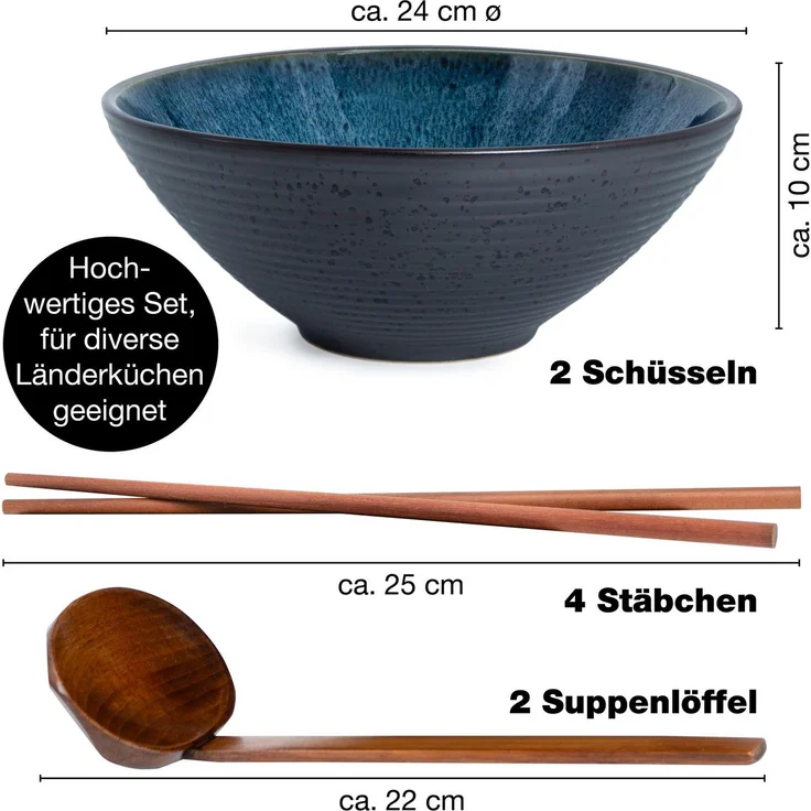 Moritz & Moritz 2x Schüssel Blau Groß – Bild 5