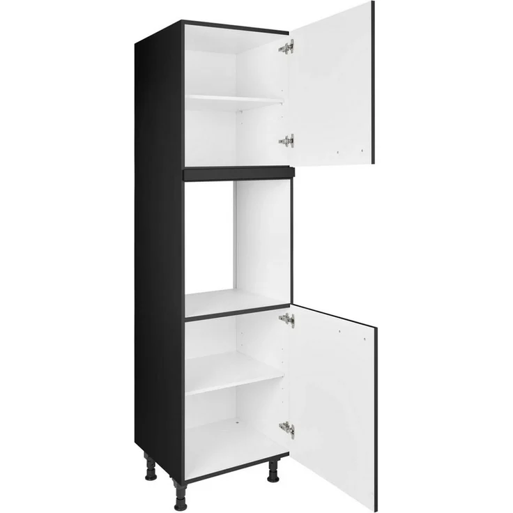 nobilia® Herdumbauschrank "Touch", Ausrichtung wählbar, mit zwei zusätzlichen Türen, vormontiert, Breite/Höhe: 60/167,8 cm – Bild 2