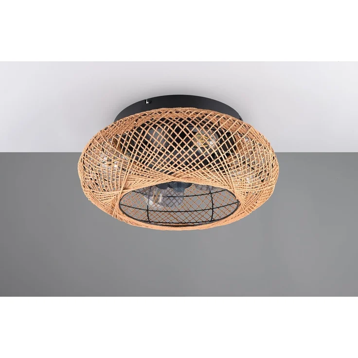 Boho Deckenleuchte LILLESAND mit Ventilator und Fernbedienung, Ø 50cm – Bild 3