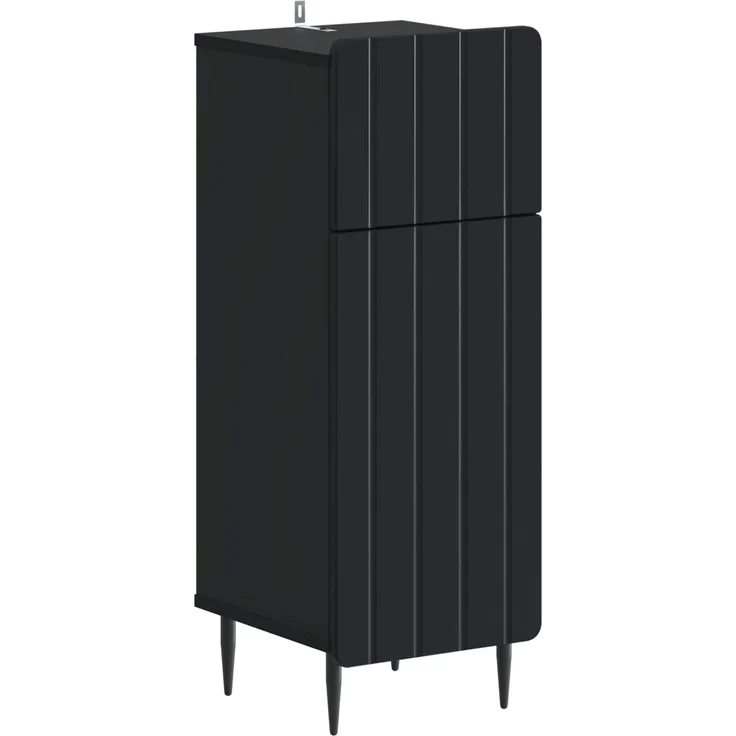 vidaXL 3-teiliges Badezimmer-Schranksystem ZWOLLE Schwarz 3417757 – Bild 3