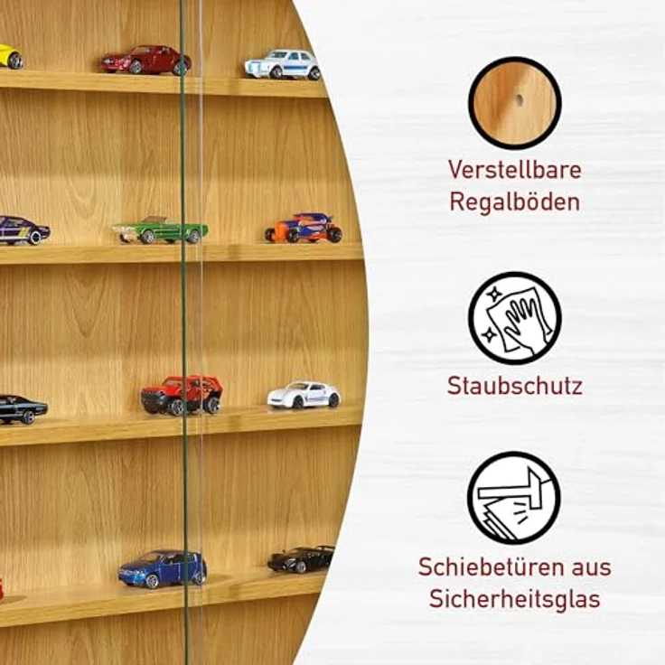 Sammlervitrine Setzkasten Acquario Buche 2 Schiebetüren – Bild 6