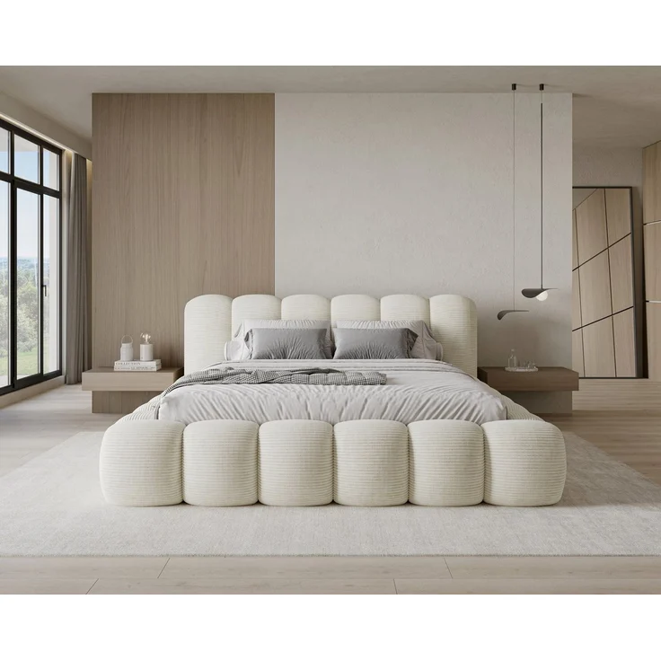 Chilly Möbel Polsterbett Stoff mit Stauraum und Hubfunktion Holzrahmen (Boxbett ohne Matratze in vielen Farben, 1-tlg, 140x200 160x200 180x200 200x200cm), gepolstertem Kopfteil Bettkasten modern – Bild 5