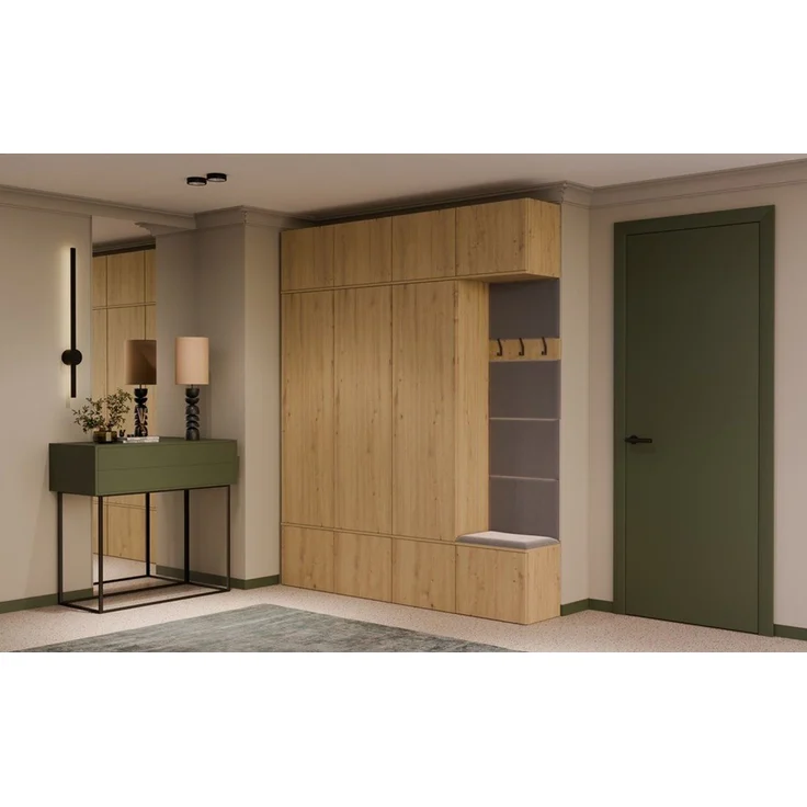 Raumhirsch Furniture Schuhschrank Garderobenschrank für Flur und Eingangsbereich (Kleiderschrank sowie Schuhschrank im SET) verschiedene Farben – Bild 1