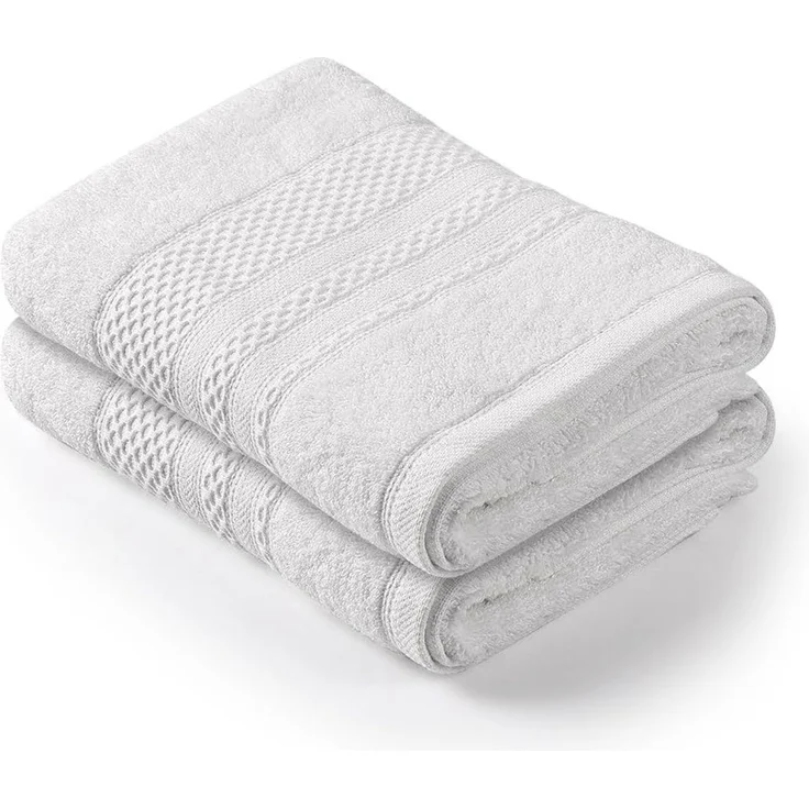 Mijolnir 'Piramit - Cream' Handtuchset (2-teilig), Creme, 50 x 90 cm