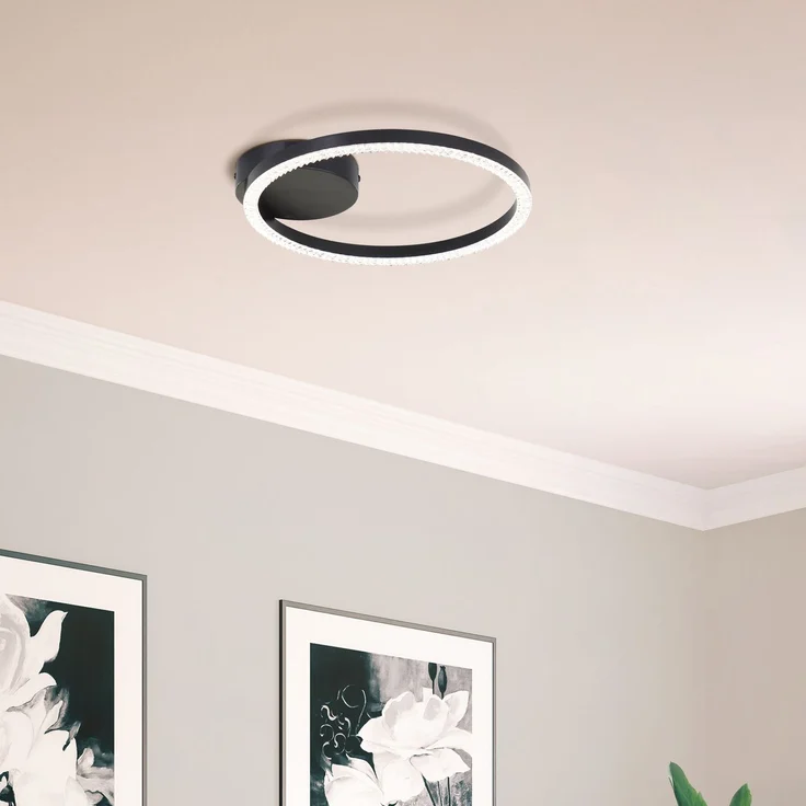 Brilliant LED Deckenleuchte Aurelia G80765/06 Wohnzimmer, Küche, Flur, Schlafzimmer, Arbeitszimmer Metall/Kunststoff Indoor Decke schwarz - LED fest integriert – Bild 7