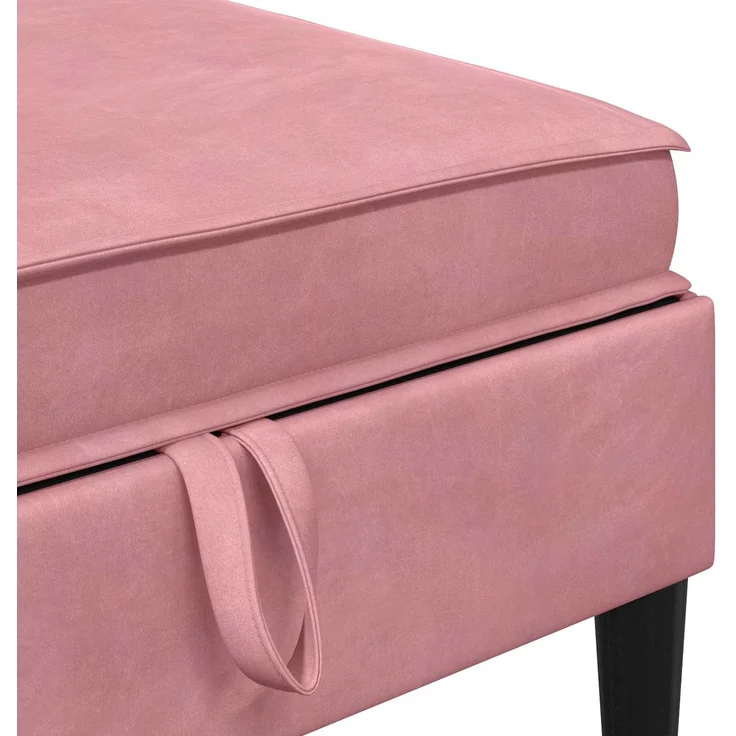 vidaXL Wohnzimmergarnitur mit Kissen mit Speicher 6 pcs Rosa Samt 3413747 – Bild 7