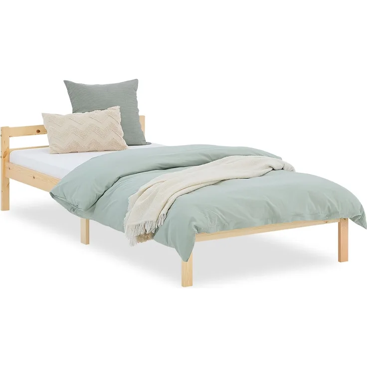 Holzbett inkl. Lattenrost 90x200 natur