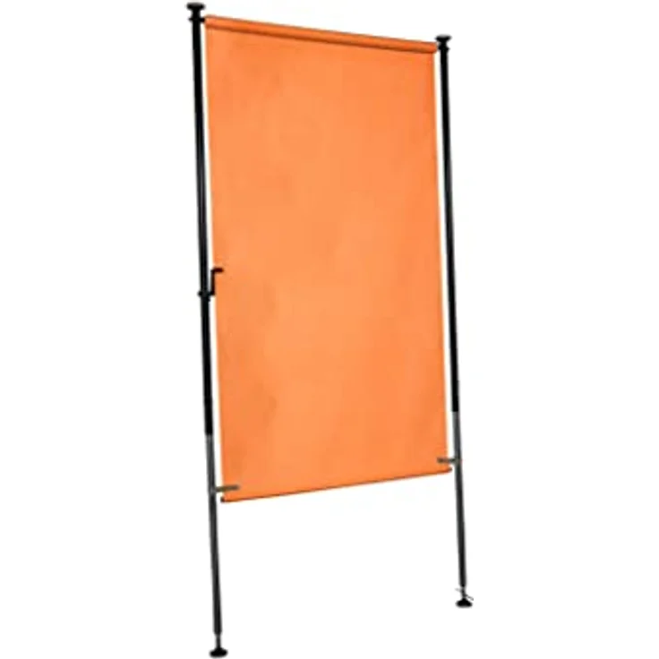 Angerer Freizeitmöbel GmbH Balkonsichtschutz Standard - Senkrechtmarkise für Sicht- und Sonnenschutz - Montage ohne Bohren und Dübeln - ideale Balkonmarkise für Mietwohnungen (Orange, 150 cm) – Bild 2