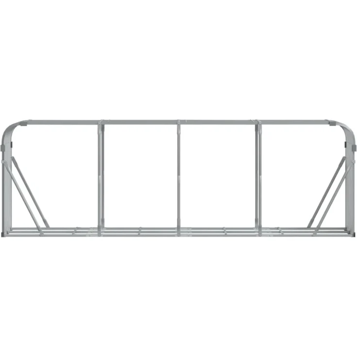 vidaXL Holzkorb Hellgrau 300 x 45 x 100 cm Verzinkter Stahl 364556 – Bild 9