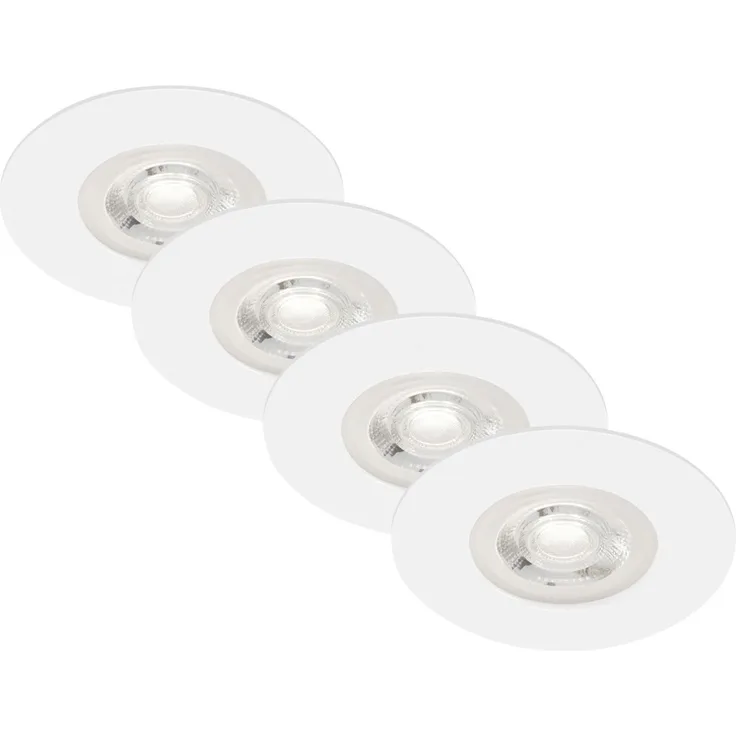 Briloner LED-Einbauleuchten Kulana 4er Set Mini 4,9W, 480lm weiß